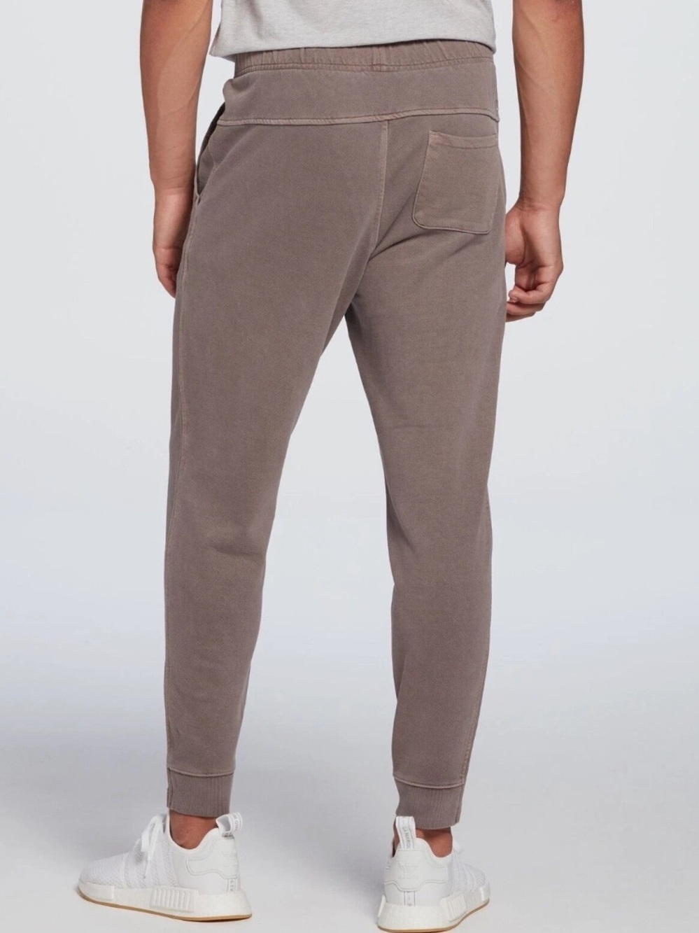 VRST Men's Washed Twill Terry Jogger Pants Size Medium Organic Mushroom - Picture 2 of 9